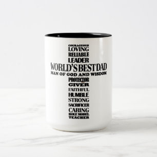 Inspirerende christelijke allerbeste papa ter were tweekleurige koffiemok