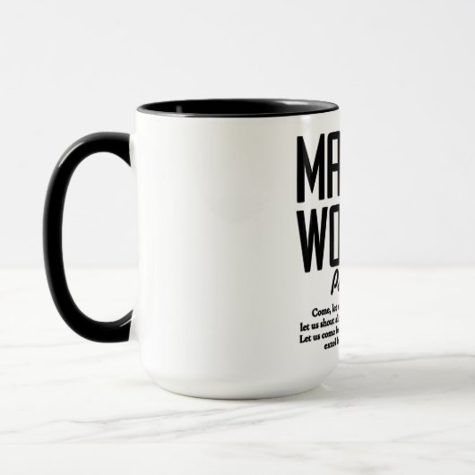 Inspirerende christelijke Bijbelvers Mok (Links)