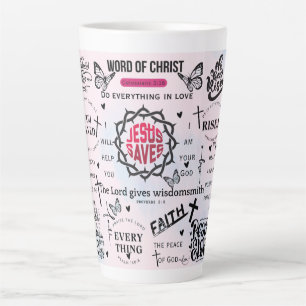 Inspirerende christelijke citaten latte mok