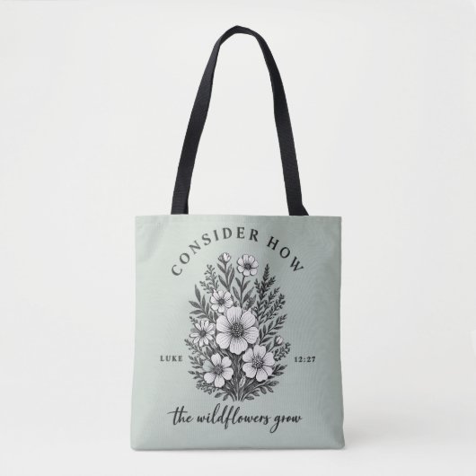 inspirerende christelijke overweeg vers tote bag (Voorkant)
