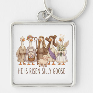 inspirerende christelijke Pasen Hij Is Opgewekt Ve Sleutelhanger