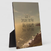 Inspirerende christelijke quote Gods dromen voor j Fotoplaat (Zijkant)
