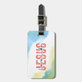 Inspirerende christelijke quote 'Liefde als Jezus' Bagagelabel (Voorkant verticaal)