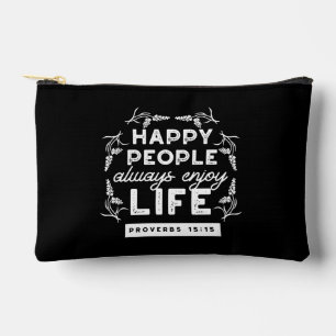 Inspirerende christelijke quote uit Spreuken 15:15 Etui