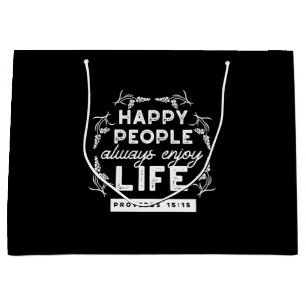 Inspirerende christelijke quote uit Spreuken 15:15 Groot Cadeauzakje