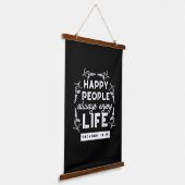 Inspirerende christelijke quote uit Spreuken 15:15 Hangend Wandkleed (Gebogen)