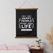 Inspirerende christelijke quote uit Spreuken 15:15 Hangend Wandkleed (Slaapkamer)
