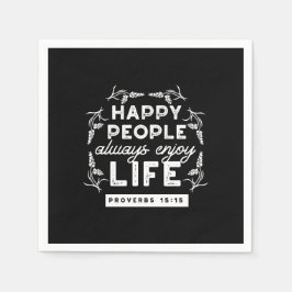 Inspirerende christelijke quote uit Spreuken 15:15 Servet