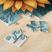 Inspirerende christelijke zonnebloem legpuzzel (Zijkant)