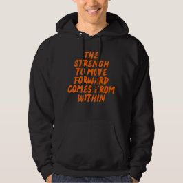 Inspirerende citaat minimalistische typografie hoodie