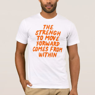 Inspirerende citaat minimalistische typografie t-shirt