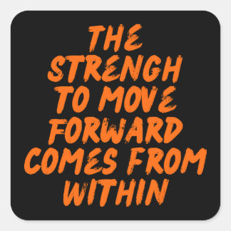Inspirerende citaat minimalistische typografie vierkante sticker