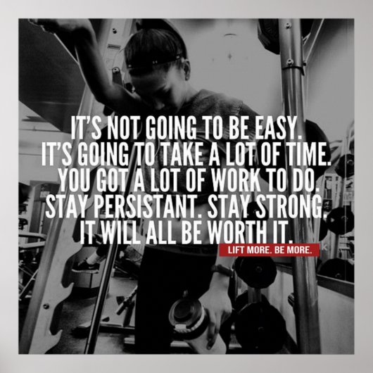 Inspirerende Citaat - Motivatie Poster van de Werk (Voorkant)