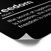 Inspirerende Citaat over Vrijheid Poster (Hoek)