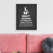 Inspirerende citaat schoolbord oogkaart sjabloon canvas afdruk (Insitu (Woonkamer))