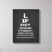 Inspirerende citaat schoolbord oogkaart sjabloon canvas afdruk (Voorkant)