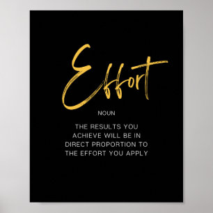 Inspirerende Citaat van inspanning Poster