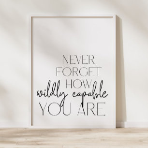 Inspirerende citaat wanddecoratie voor vrouwen poster