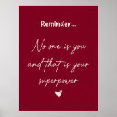 Inspirerende citat Motiverende muurkunstposter Poster (Voorkant)