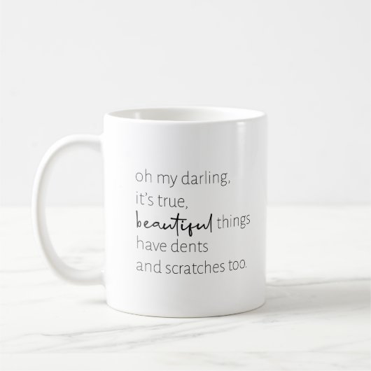 Inspirerende Citatemok | Zwart en Wit Koffiemok (Links)