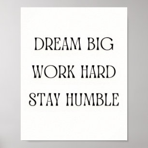 Inspirerende Citatemuurkunst - Droombig Werk Hard Poster