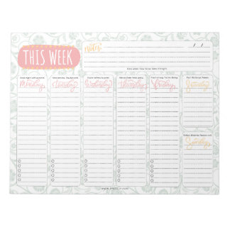 Inspirerende citaten “Deze week” weekplanner Notitieblok