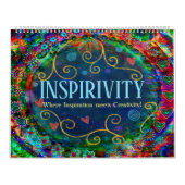 Inspirerende citaten Kleurrijke grillige inspirati Kalender (Hoes)