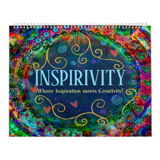 Inspirerende citaten Kleurrijke grillige inspirati Kalender (Hoes)