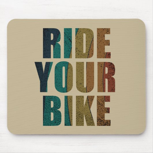 inspirerende citaten over fietsen muismat (Voorkant)