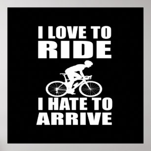 inspirerende citaten over fietsen poster