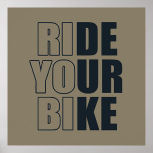 inspirerende citaten over fietsen poster