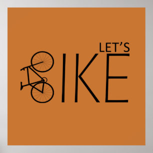 inspirerende citaten over fietsen poster