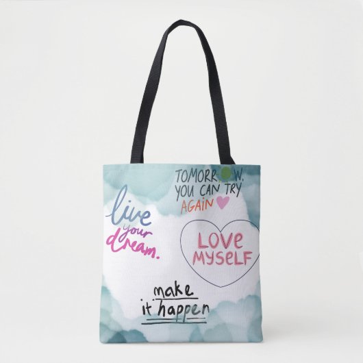 inspirerende citaten tote bag (Voorkant)