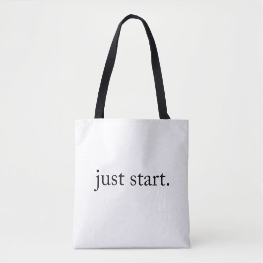 Inspirerende Citatie Minimalist Tote Bag (Voorkant)