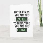 Inspirerende codequote – Code en Core Kaart (Voorkant)
