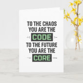 Inspirerende codequote – Code en Core Kaart (Gele Bloem)