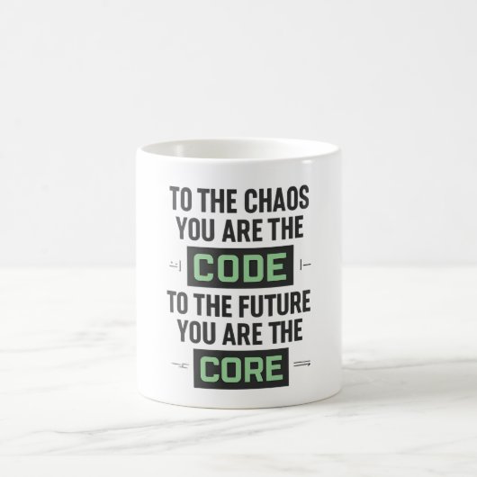 Inspirerende codequote – Code en Core Koffiemok (Center)