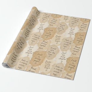 Inspirerende Crème Boeken Magie   Cadeaupapier