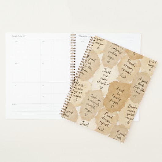 Inspirerende Crème Boeken Magie Planner (Display)
