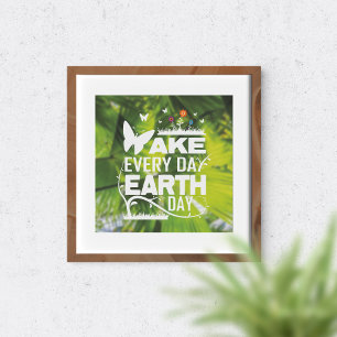 Inspirerende dag van de aarde perfect poster