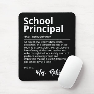 Inspirerende definitie van schooldirecteur in het muismat