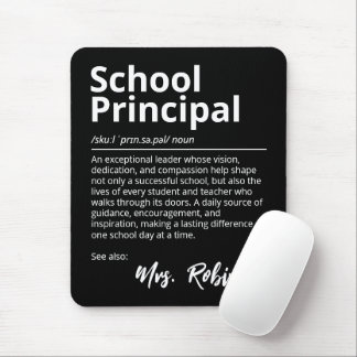 Inspirerende definitie van schooldirecteur in het muismat