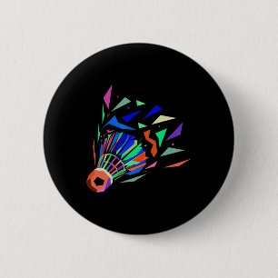 Inspirerende Dminton Spelspeler Vrouwen Mannen Ki Ronde Button 5,7 Cm
