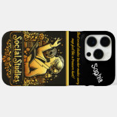 Inspirerende docent presenteert sociale studies Case-Mate iPhone case (Achterkant (horizontaal))