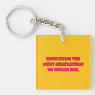 Inspirerende docent voor de volgende generatie om sleutelhanger