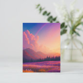 Inspirerende Dusk in de charmante Floral Valley Briefkaart (Staand voorkant)