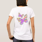 Inspirerende Elegante Vlinder Tag Cloud T-shirt (Achterkant)