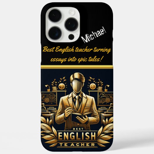 Inspirerende Engelse leraar leidt de klas Case-Mate iPhone Case (Achterkant)