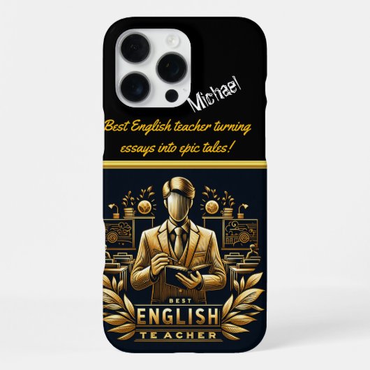 Inspirerende Engelse leraar leidt klas iPhone Hoesje (Achterkant)