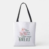 Inspirerende Expert Groot Citaat Bloemschoudertas Tote Bag (Achterkant)